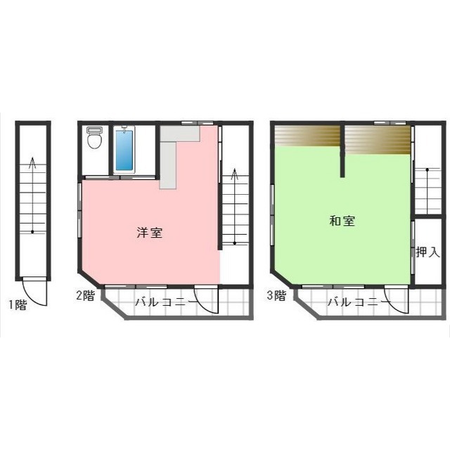 岐阜市茜部新所のアパートの間取り