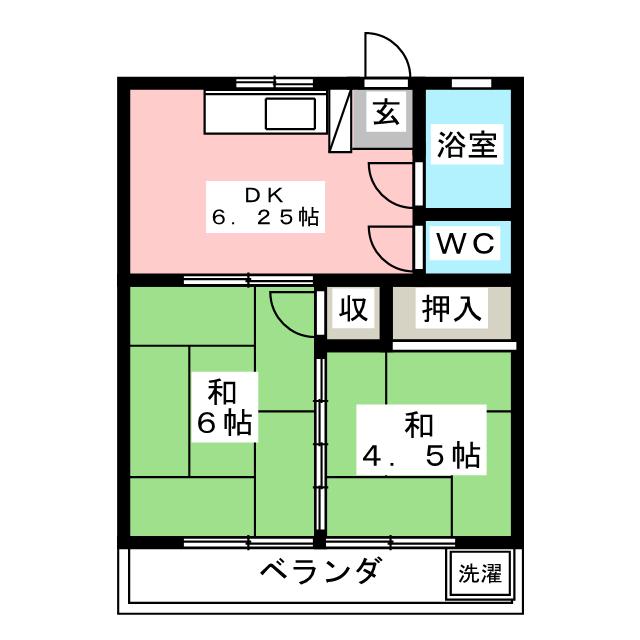 若松マンションの間取り