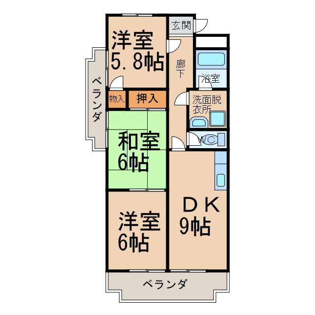 藤塚ハイツの間取り