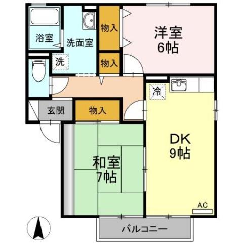 ファミーユ　Ｍ　B棟の間取り