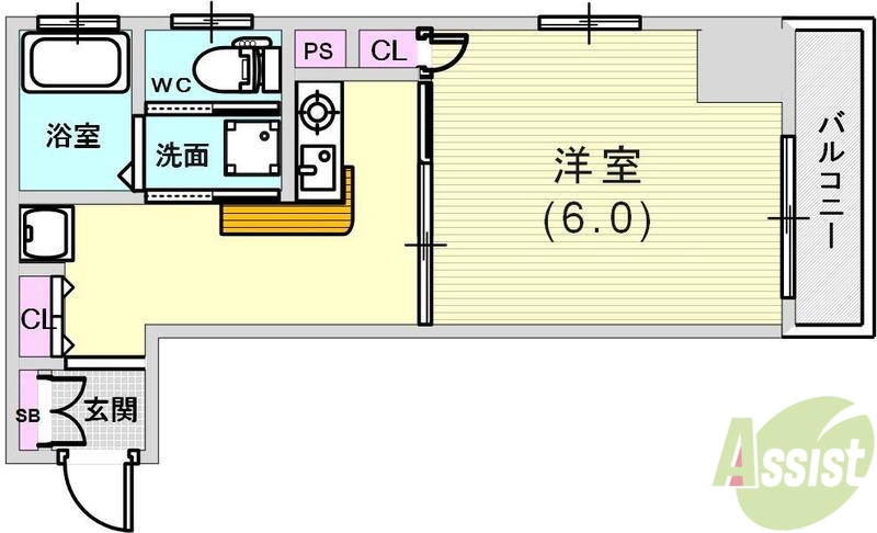 エステムコート神戸ハーバーランド前IIの間取り