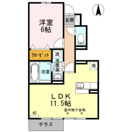 Ｄ－ｒｏｏｍ大樹（タイジュ）の間取り