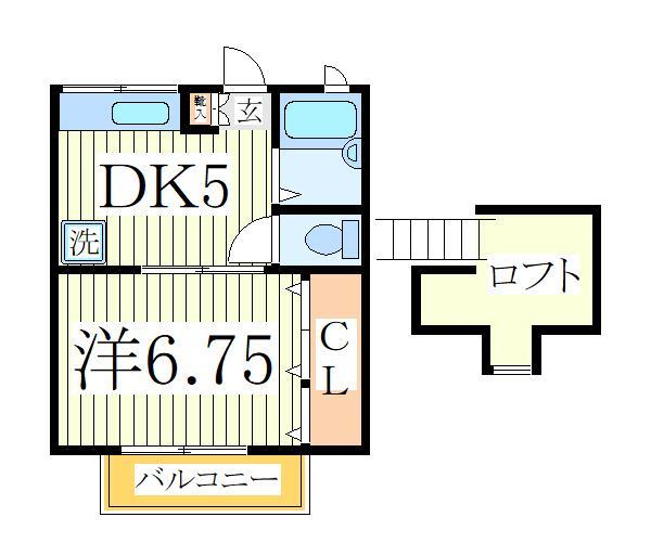 柏市名戸ケ谷のアパートの間取り