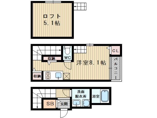 シャルムテラス下新庄の間取り