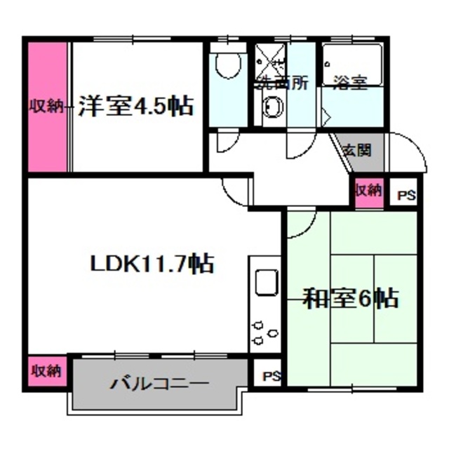 大宮第二コーポの間取り