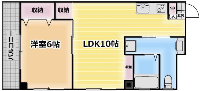 江東区亀戸のマンションの間取り