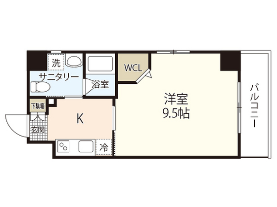 広島県広島市西区中広町２（マンション）の賃貸物件の間取り