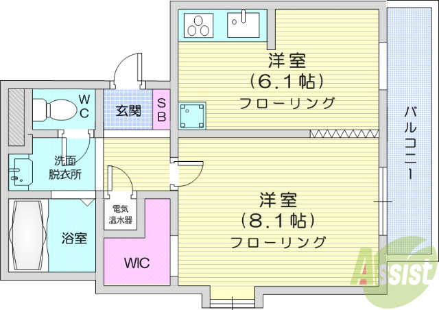 第８銅谷ビルの間取り