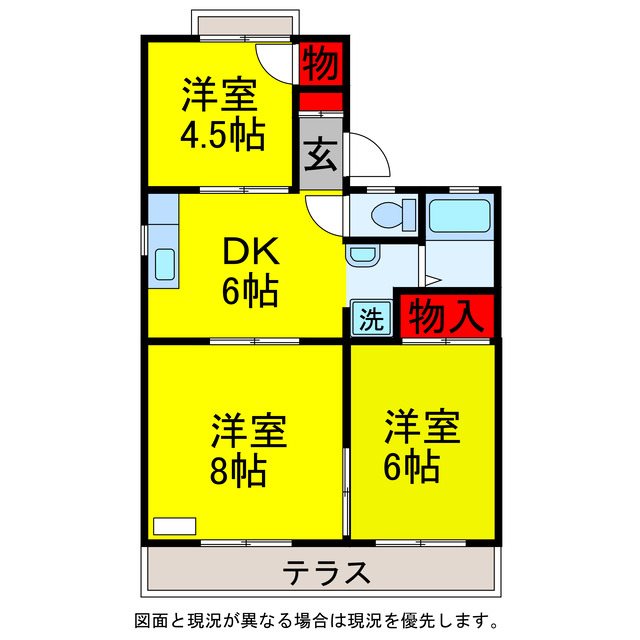 スカイハイツ池田Bの間取り