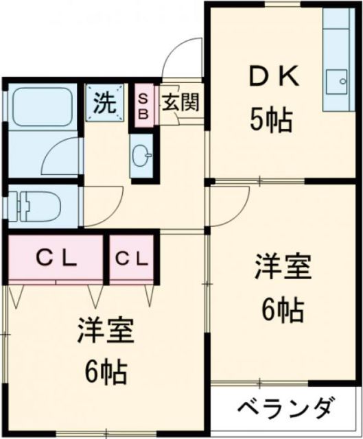 世田谷区奥沢のアパートの間取り