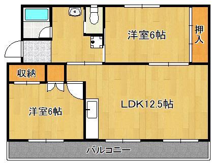 ヴィラナリー中間II　５号棟の間取り