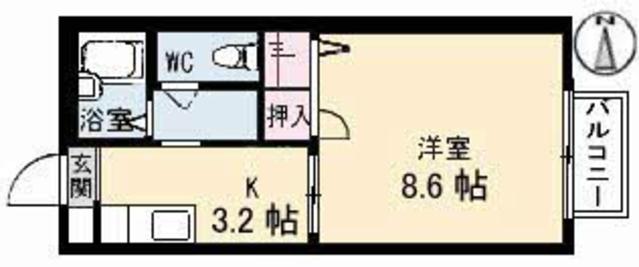 【コーポ南吉方の間取り】