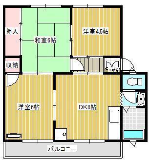 グランドハイツＣの間取り