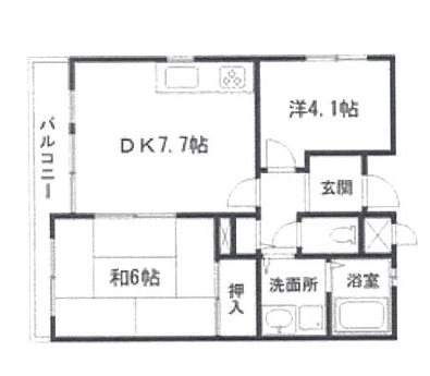 姫路市大塩町のマンションの間取り