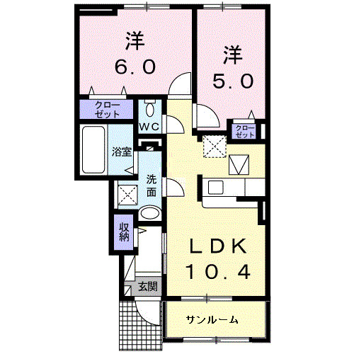 プティ・シャトーＡ棟の間取り