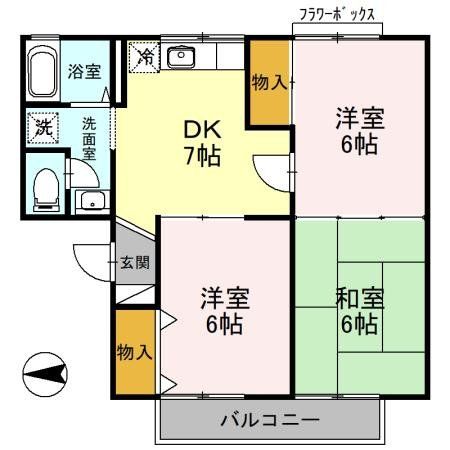 さいたま市西区三橋のアパートの間取り