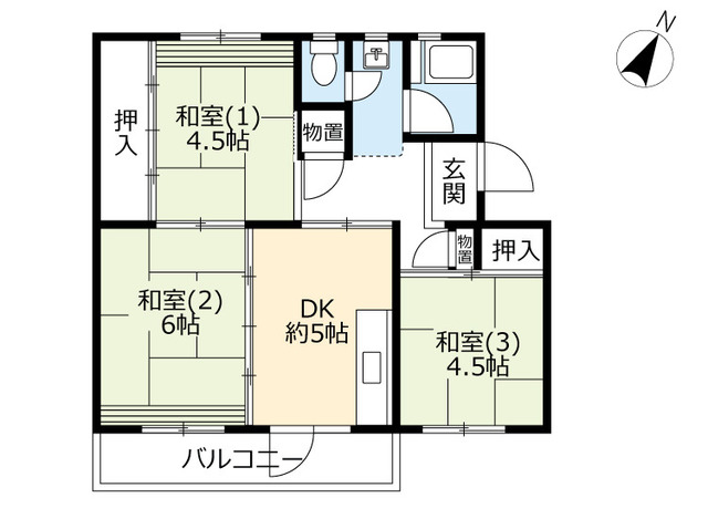 ＵＲ洛西新林の間取り