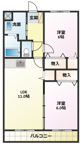 ベルテNAKAJIMAの間取り