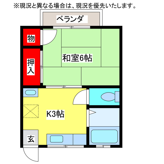 南部コーポの間取り