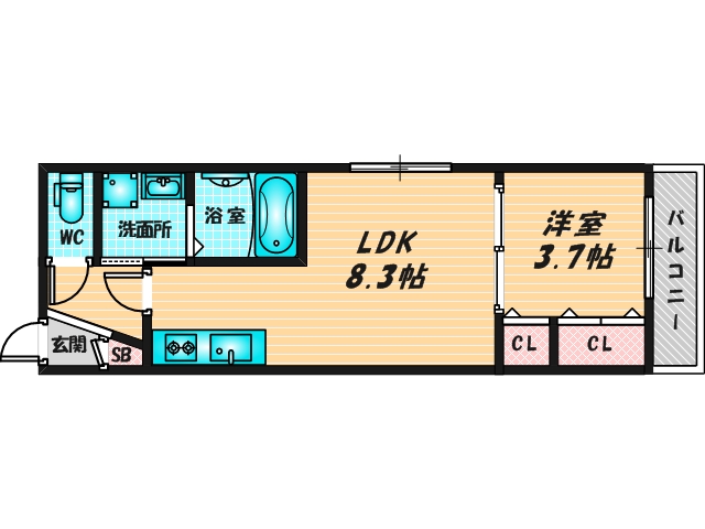 【シエーナ若江岩田の間取り】