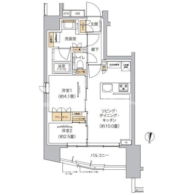 【豊島区東池袋のマンションの間取り】