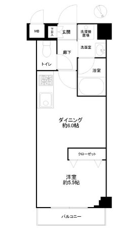 横浜市港北区新横浜のマンションの間取り