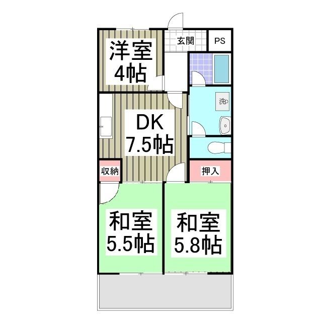 川口市川口のマンションの間取り