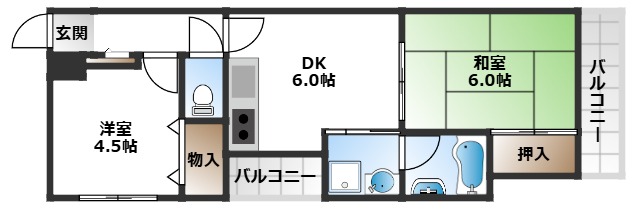 シャトー柴原の間取り