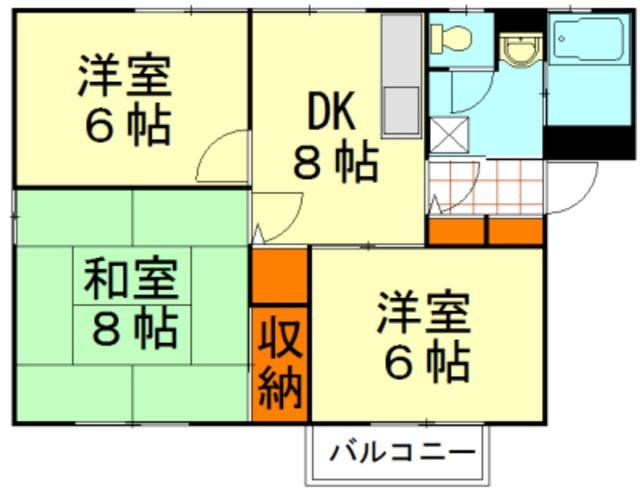 ふじみ野市旭のアパートの間取り