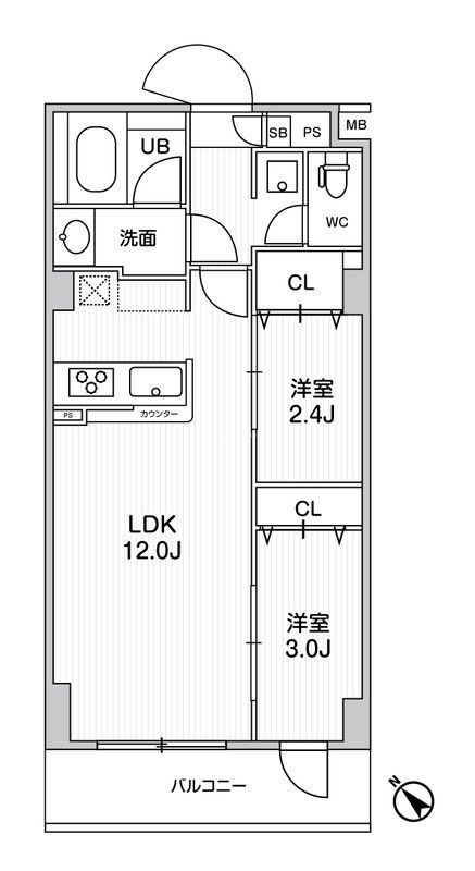 ドゥーエ曳舟の間取り