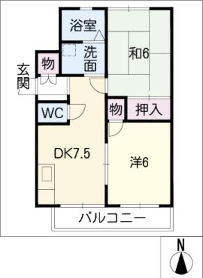 ガーネットハイツ　Ａ棟の間取り