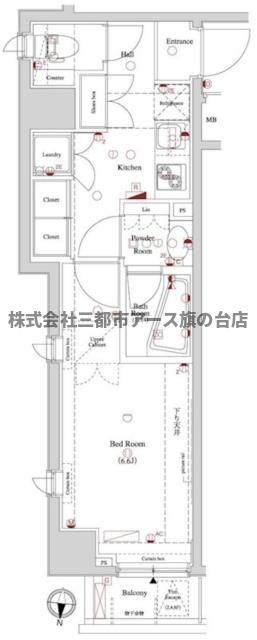 アクサス千鳥町アジールコートＳｔａ．の間取り