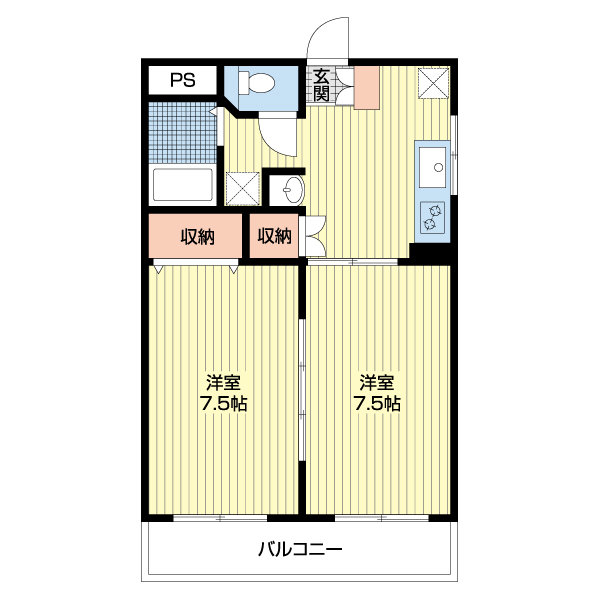 メゾンブランシュ２号館の間取り