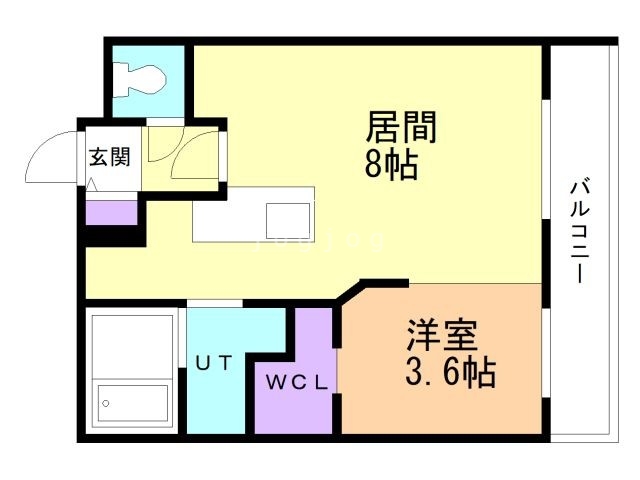 札幌市西区西町北のマンションの間取り