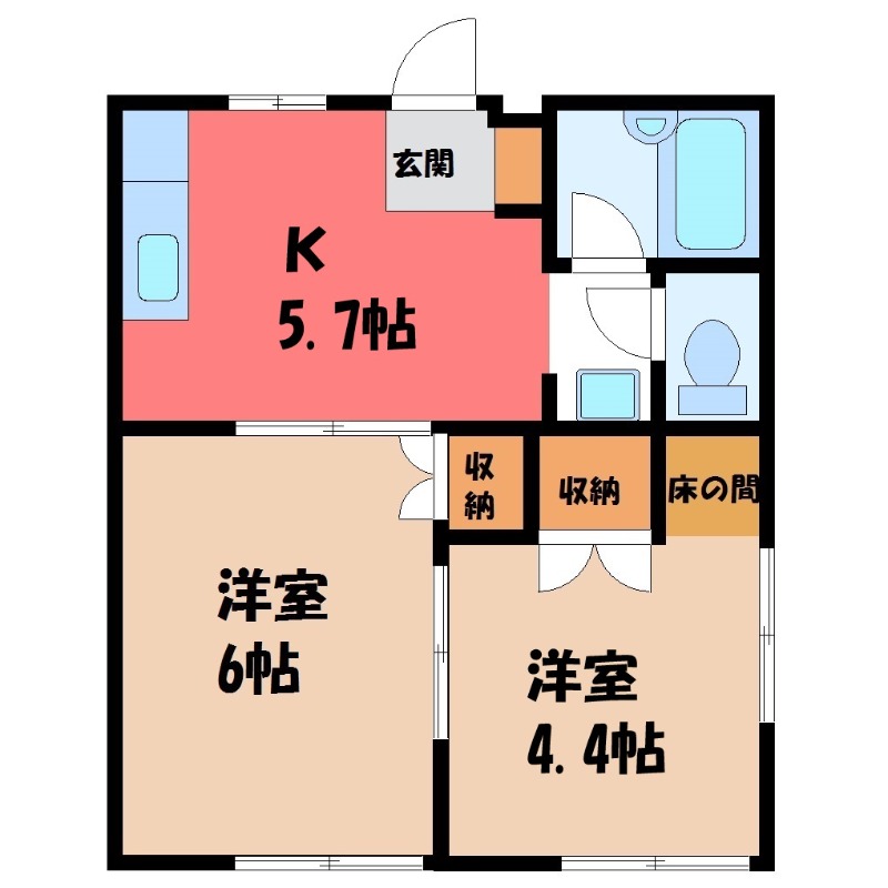 ヴェールシフォン宇都宮の間取り