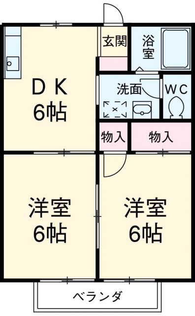 岡崎市洞町のアパートの間取り