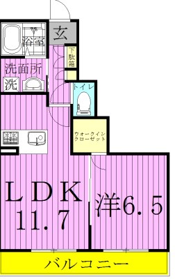 プレミアス東松戸の間取り