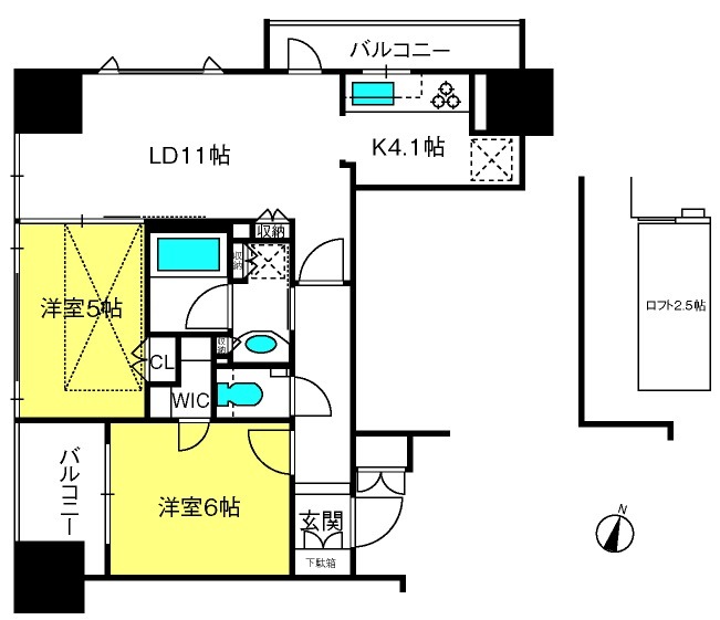 コンフォリア大宮の間取り