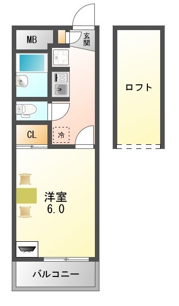 寝屋川市御幸東町のマンションの間取り