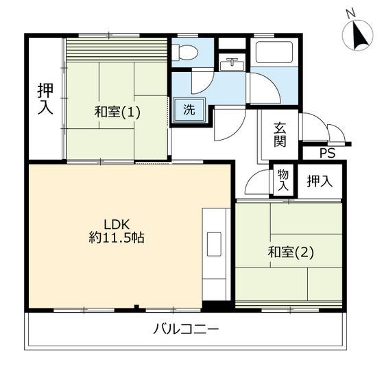 ＵＲ春日部小渕の間取り