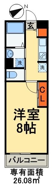 千葉市稲毛区稲毛東のマンションの間取り