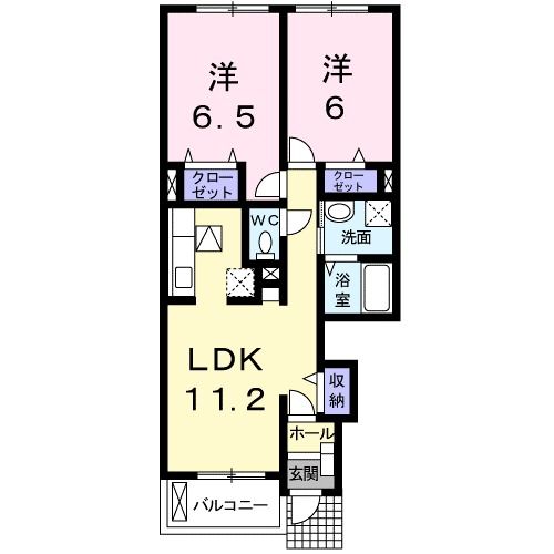 【津市川方町のアパートの間取り】