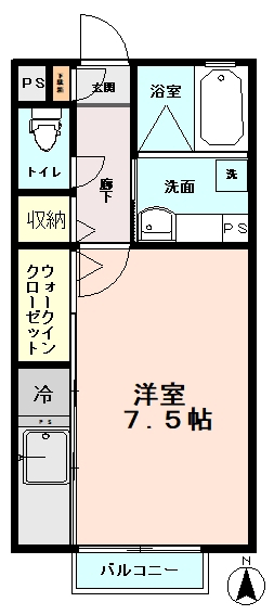 結城市大字結城のアパートの間取り