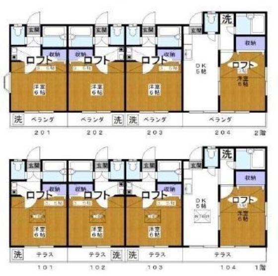 レオパレス北柏第９の間取り