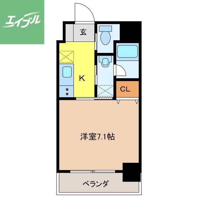 長崎市勝山町のマンションの間取り