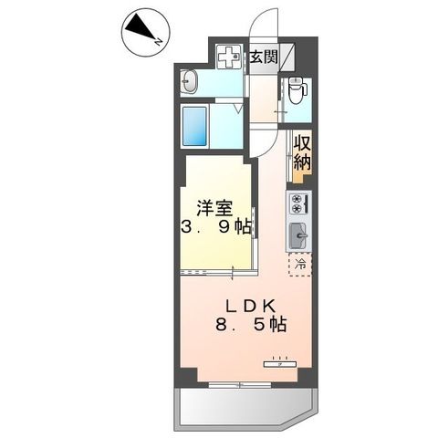 相模原市中央区南橋本のマンションの間取り