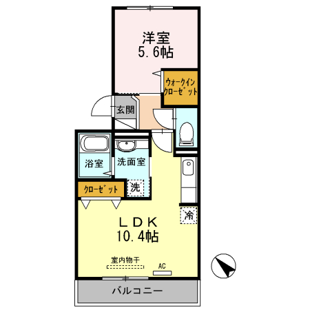 アプリコットハウス　A棟の間取り