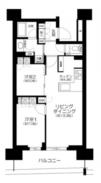 【中央区晴海のマンションの間取り】