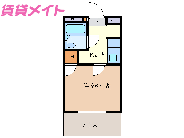 津市八町のマンションの間取り