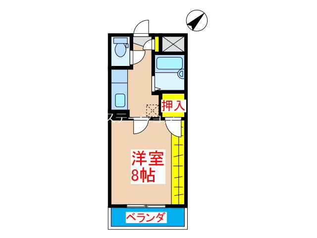 霧島市国分中央のマンションの間取り